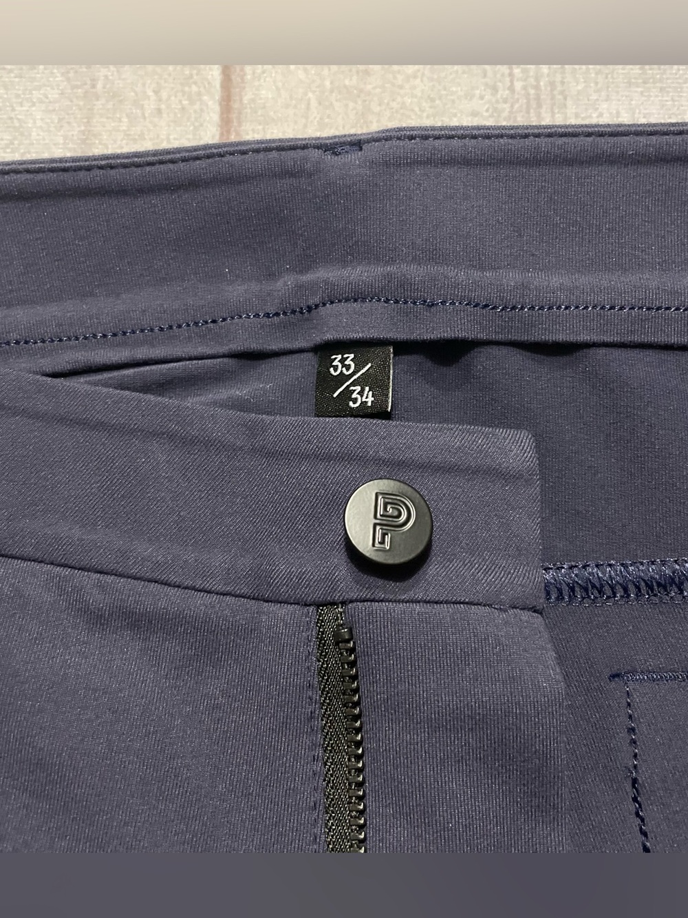 NWOT Public Rec Pants Men’s 33x34 Navy Blue All Day Every Day Stretch Straight - Picture 8 of 11
